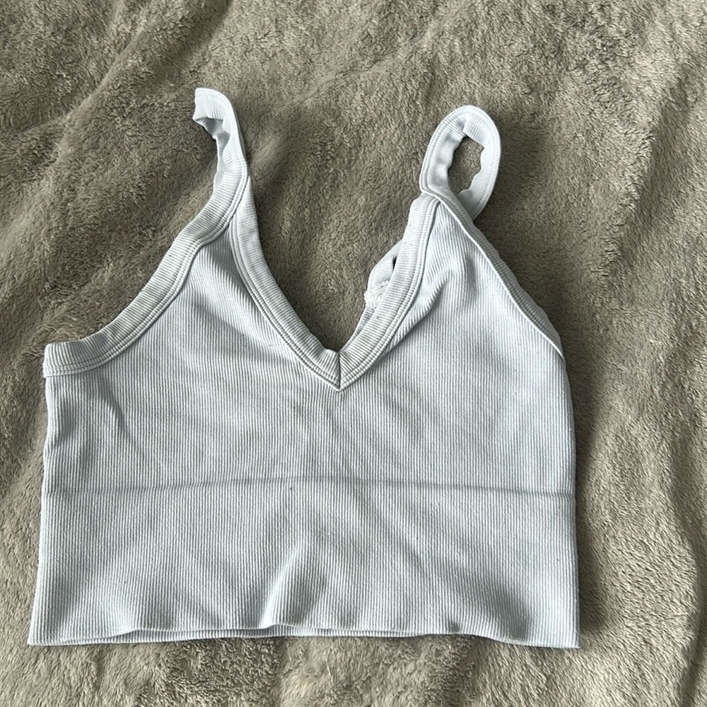 light blue crop top one size